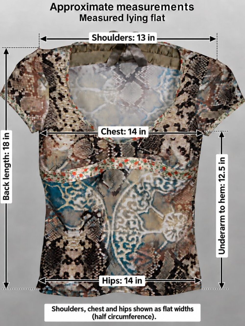 Just Cavalli by Roberto Cavalli Animal Print Stretch Underwear T-shirt Size Smal